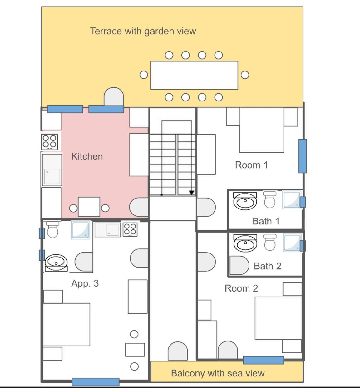 Superior Rooms Pension Karolina Rab Town Bagian luar foto